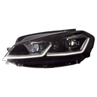 Přední LED světla (lampy) černé 7.5 Look + homologované DRL denní svícení + dynamický LED blinkr VW Golf VII -- rok výroby 2012-17 Přední LED světla (lampy) černé 7.5 Look + homologované DRL denní svícení + dynamický LED blinkr VW Golf VII -- rok výroby 2012-17