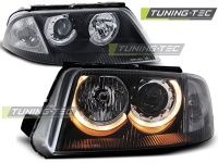 Přední světla Volkswagen Passat 3BG, 2001-2004, Angel Eyes, černé black 1 Přední světla Volkswagen Passat 3BG, 2001-2004, Angel Eyes, černé black 1
