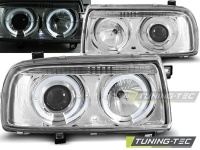 Přední světla Volkswagen Vento, 1992-1998, Angel Eyes, chrom 1 Přední světla Volkswagen Vento, 1992-1998, Angel Eyes, chrom 1